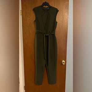 New York & Company Olive Green Jumpsuit